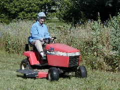 Ruth Dorrough; Lawnmower; Medway OH; Our House;